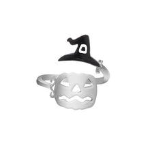 Load image into Gallery viewer, Cute Halloween Decoracion Jewelry Women Rings Witch Hats Broom Mop Pumpkin Lamp Alloy Finger Rings Hollow Out Men's R2139